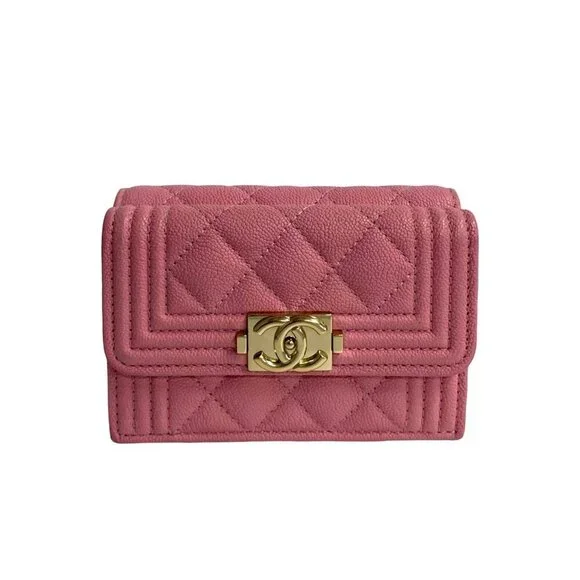 CHANEL Authentic Pink Caviar Leather Wallet - Picture 1 of 9